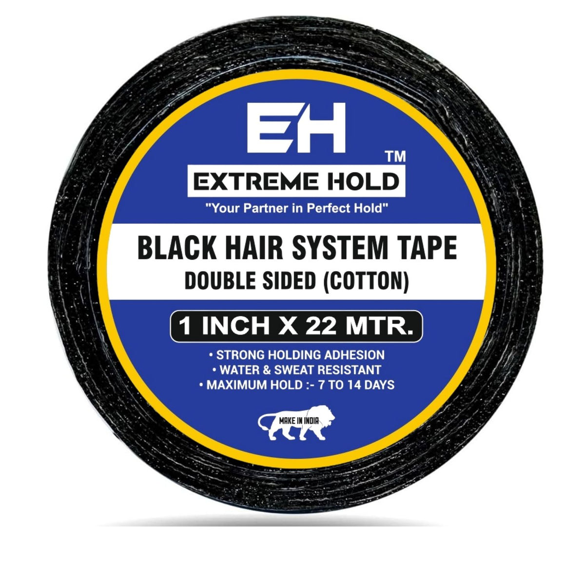 Extreme Hold 22yard Wigs tape/ Double Sided used as Patch & Toupee-for Men & Women Hair Accessory Set (Black)