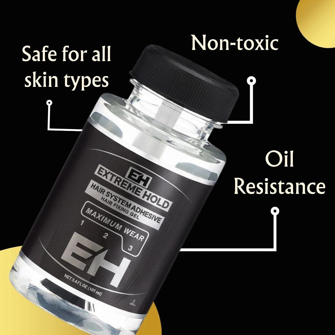 Extreme Hold Adhesive for Hair Wig Waterproof Glue With Brush Applicator Hair Styler (101ml)