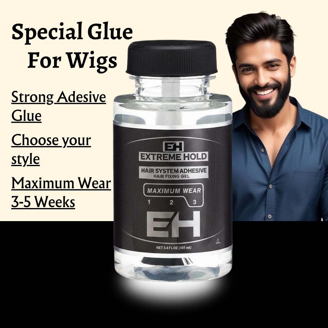 Extreme Hold Adhesive for Hair Wig Waterproof Glue With Brush Applicator Hair Styler (101ml)