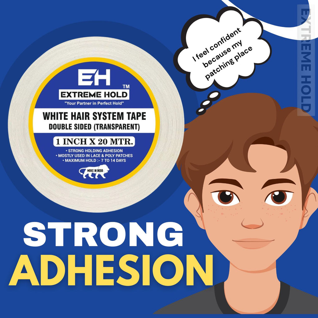 Extreme Hold 20m,Double Sided Transparent White Wig Tape for men |women Hair Extension.