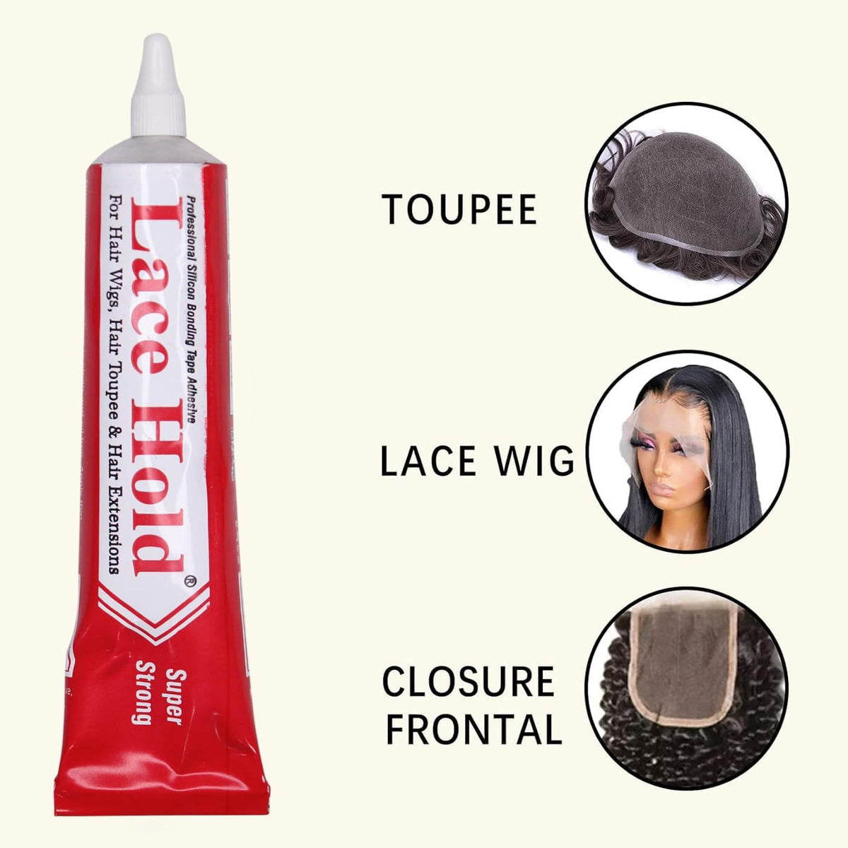 Extreme Hold Lace Hold Glue 28g - Extra Strong Adhesive for Lace Wigs.