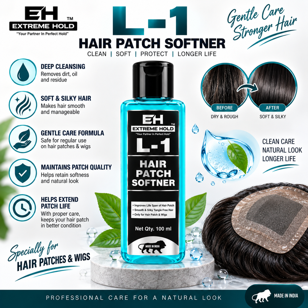 Extreme Hold L-1 Hair Patch Softener| Soft, Silky and Tangle-Free Hair Styling(100 ml)