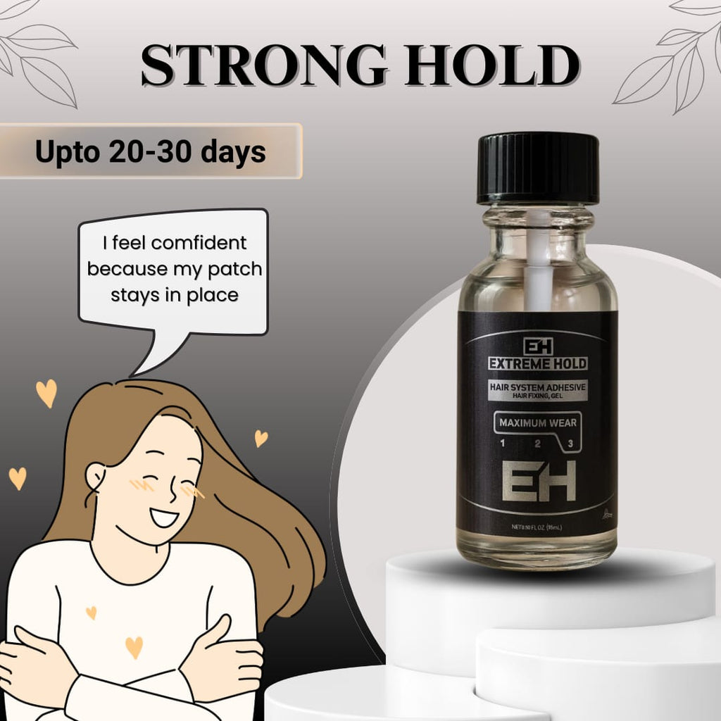 Extreme Hold Wig Adhesive Liquid Glue (15ml) for Lace Patch Hair Styling.