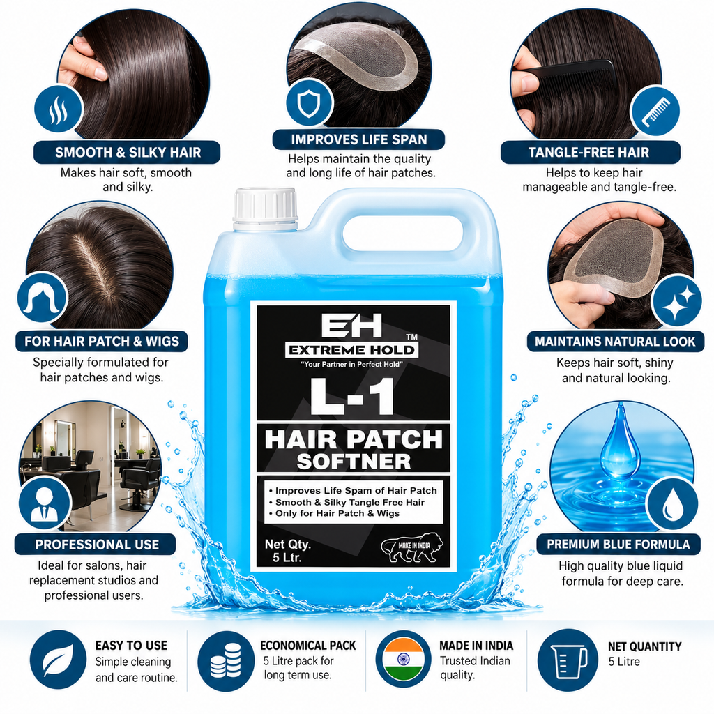 Extreme Hold L-1 Hair Patch Softener 5 litre For Hair Patch.