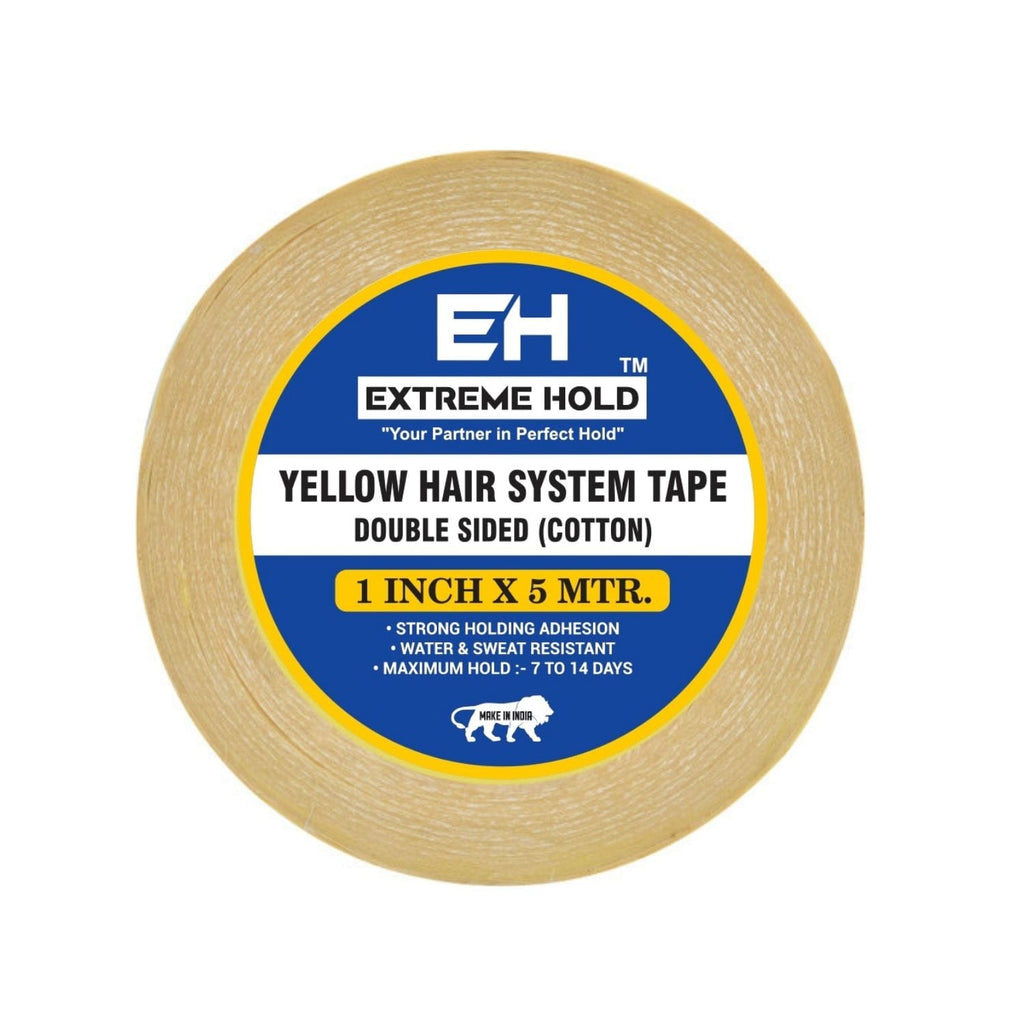 EXTREME HOLD Hair System Yellow Tape 5m Meter Long Lasting Adhesive Roll Hair Accessory Set (Yellow)