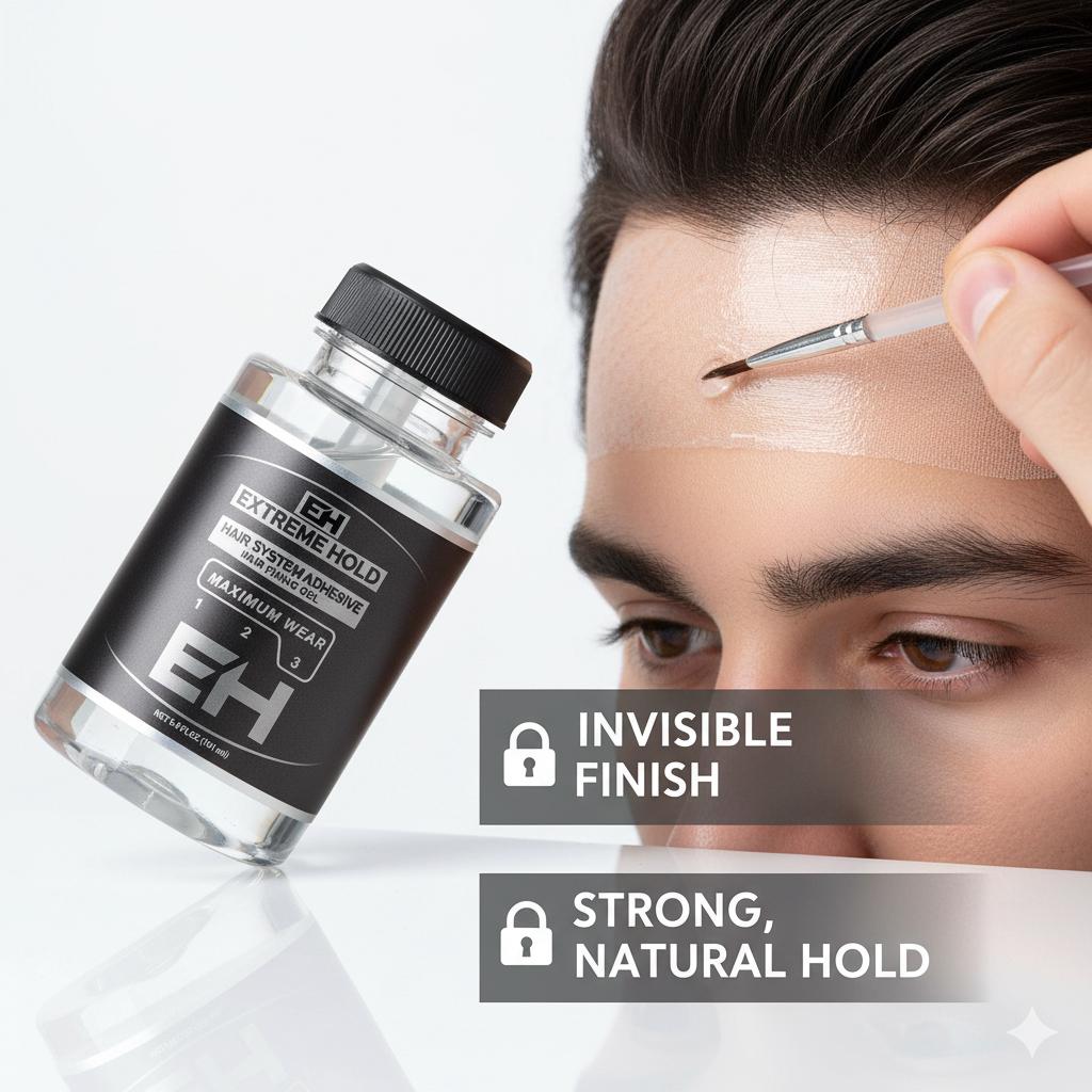 Extreme Hold Adhesive for Hair Wig Waterproof Glue With Brush Applicator Hair Styler (101ml)