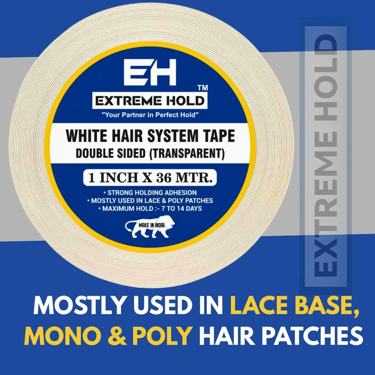 Extreme Hold 36m,Double Sided Transparent White Wig Tape for men |women Hair Extension