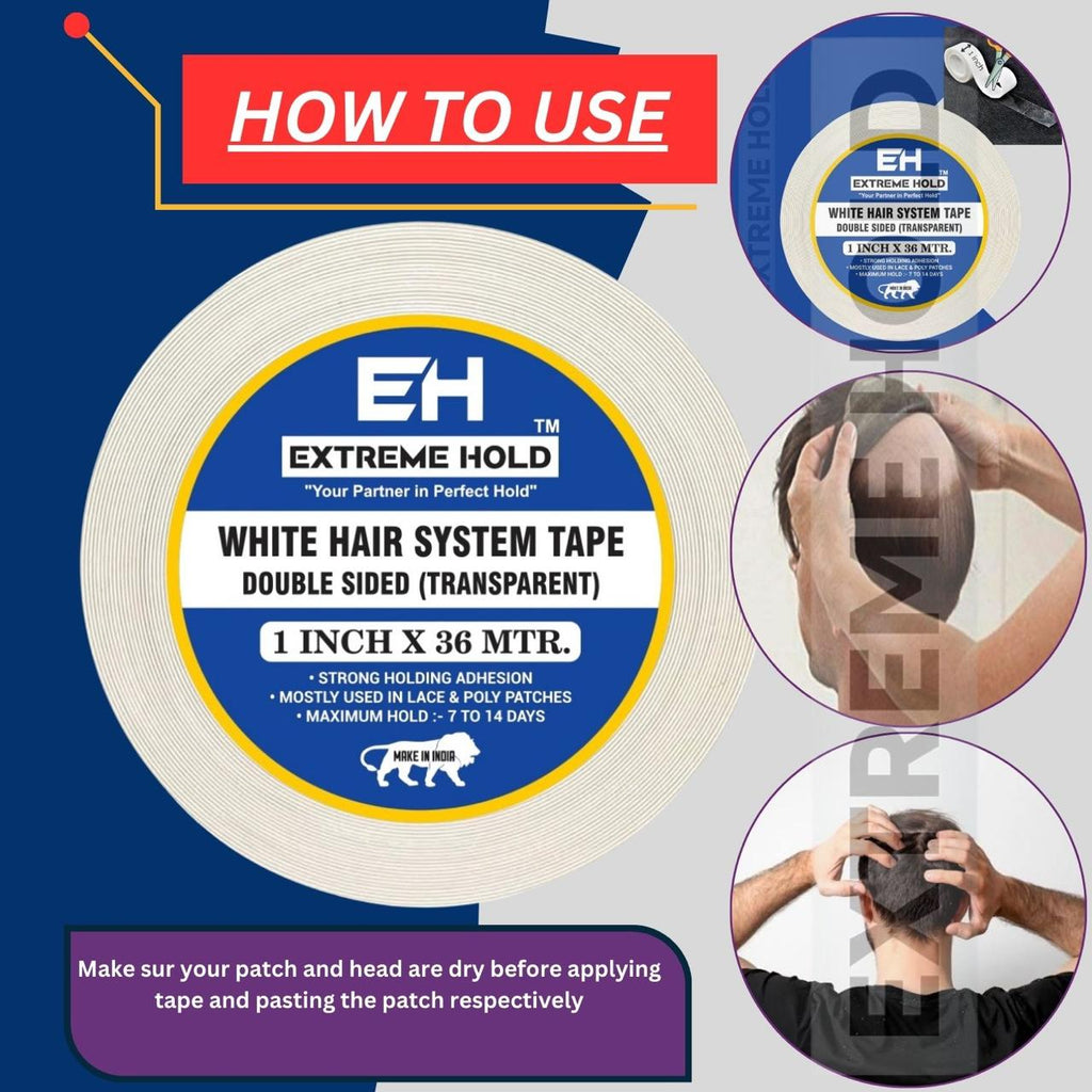 Extreme Hold 36m,Double Sided Transparent White Wig Tape for men |women Hair Extension