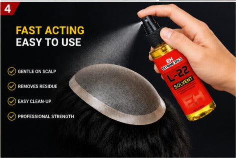 Extreme Hold L-22 Solvent Adhesive Remover Residue Wig Tape Remover Fast-Acting Skin-Safe| Hair Styler (118 ml)