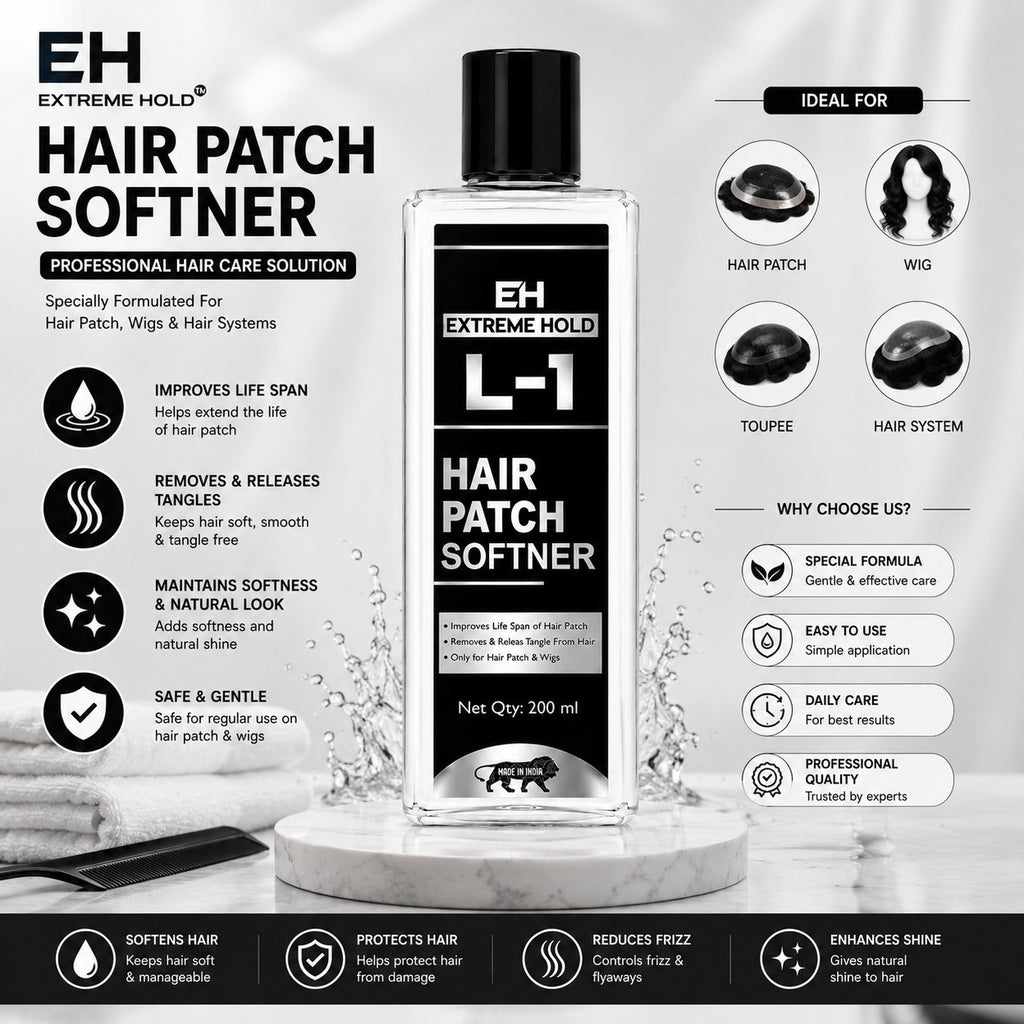 Extreme Hold L-1 Softener (hair patch wash chemical) tangle-free hair style Hair Styler (200 ml)
