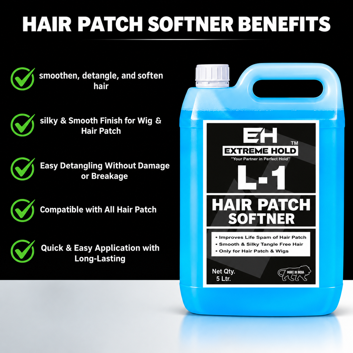 Extreme Hold L-1 Hair Patch Softener 5 litre For Hair Patch.