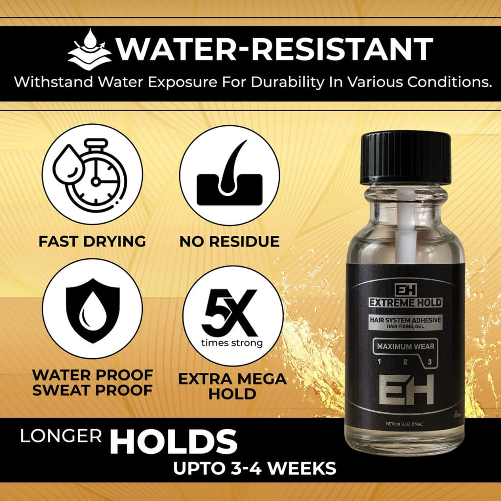 Extreme Hold Wig Adhesive Liquid Glue (15ml) for Lace Patch Hair Styling.